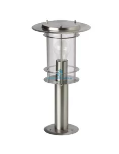 Lampadaire Litech ALFA104, verre transparent chromé, culot E27, hauteur max. 60 mm